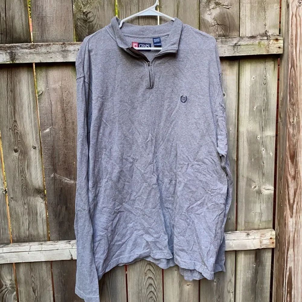 Chaps Gray Zip up top sz. XXL